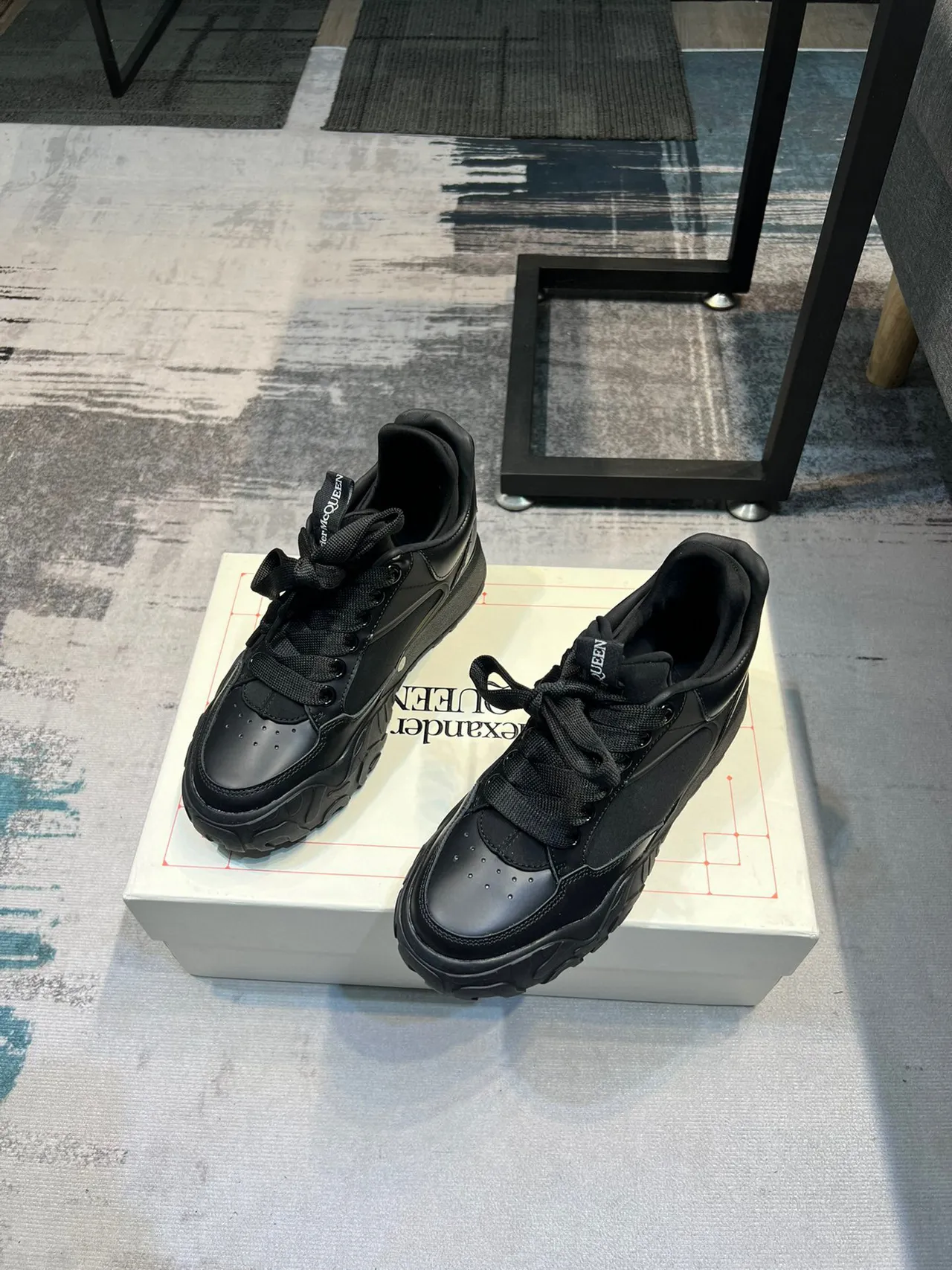 Alexander McQueen Oversized Sneaker Black Chunky Sneakers 5