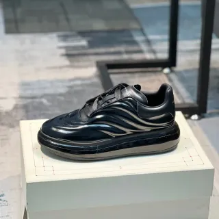 Alexander McQueen Oversized Sneaker Black Glossy Patent Lifestyle Sneakers