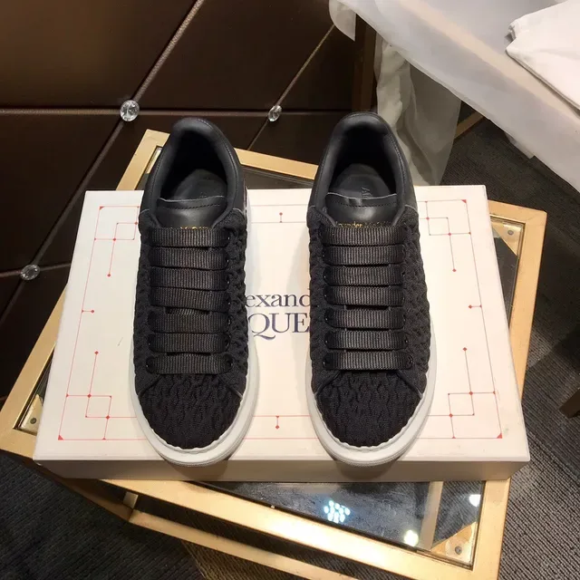 Alexander McQueen Oversized Sneaker কালো নিটেড উপর লাইফস্টাইল Sneaker 9