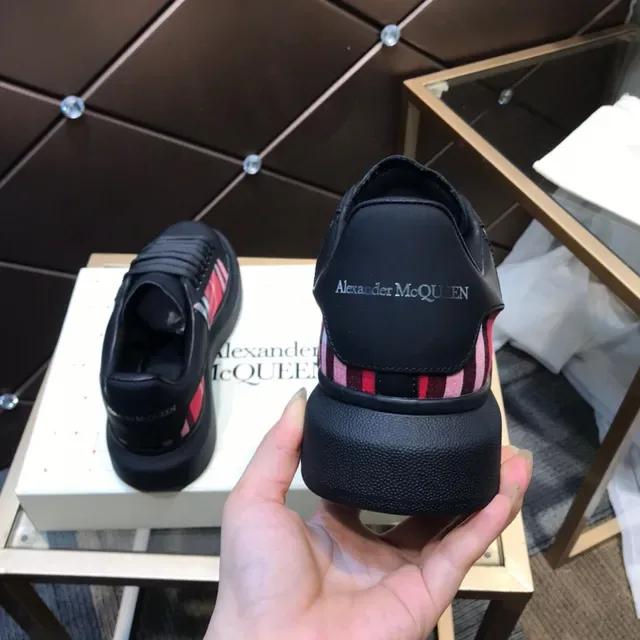 Alexander McQueen Oversized Sneaker Black Red Plaid Lifestyle Sneakers 5
