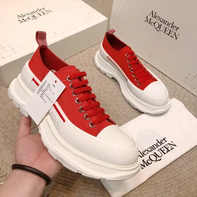 Alexander McQueen Oversized Sneaker Red and White Chunky Sneakers 6