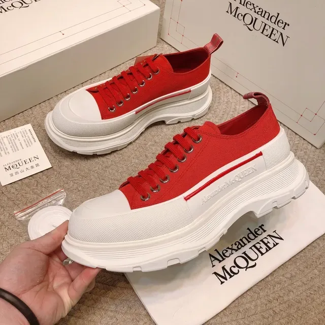 Alexander McQueen Oversized Sneaker Red and White Chunky Sneakers 9