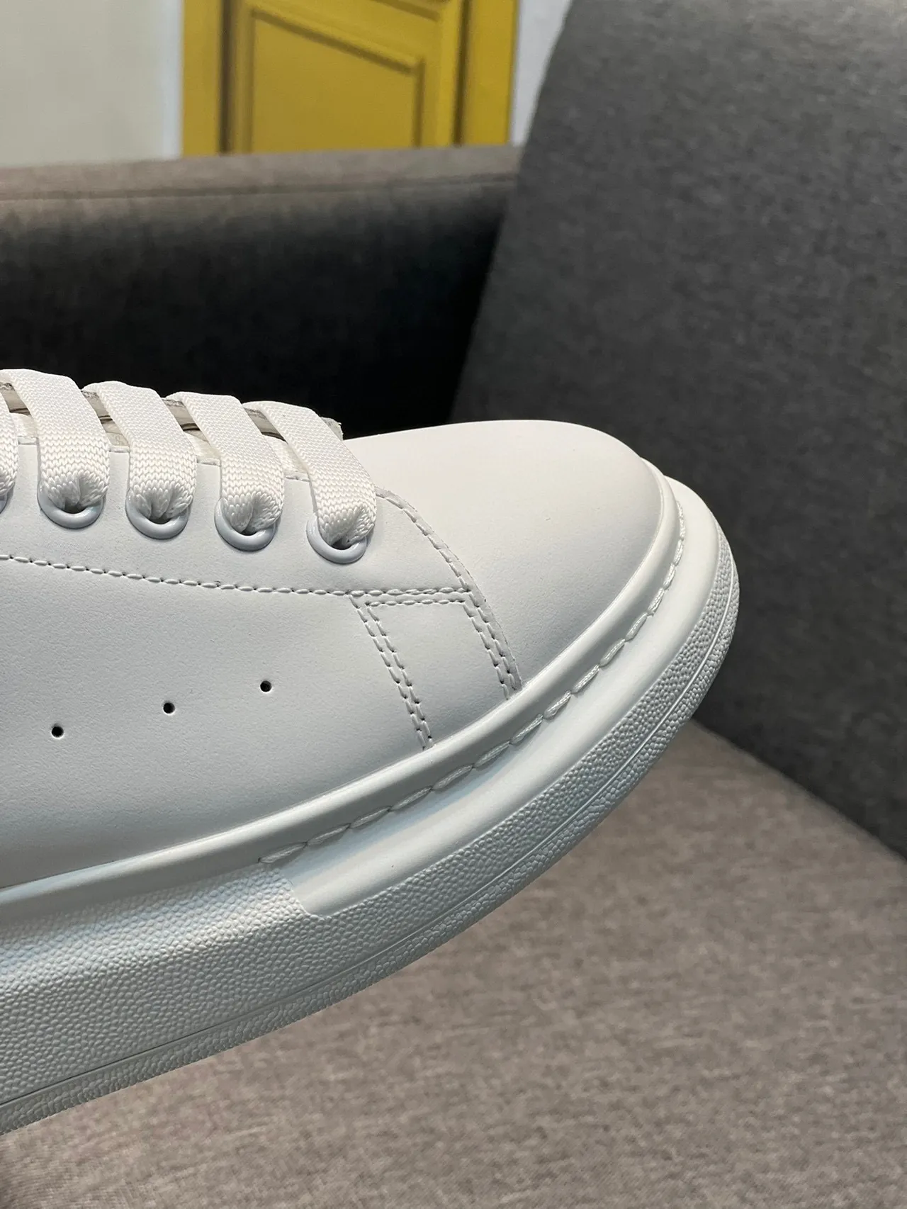 Alexander McQueen Oversized Sneaker White Pink Checkerboard Lifestyle Sneakers 4