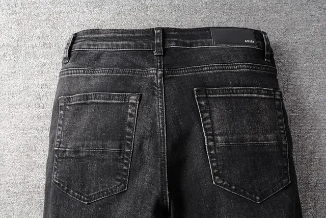 Amiri Distressed Slim Fit Black Pink Jeans 11