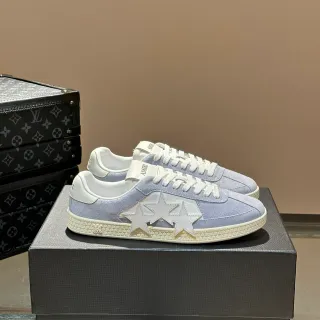 Amiri MA Court Light Lavender Suede Three-Star Lifestyle Sneakers