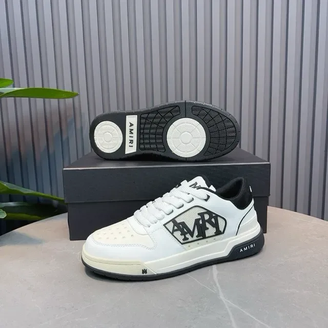 Amiri MA Court White and Black Sneakers lifestyle 3