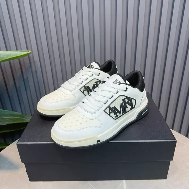 Amiri MA Court White and Black Sneakers lifestyle 4