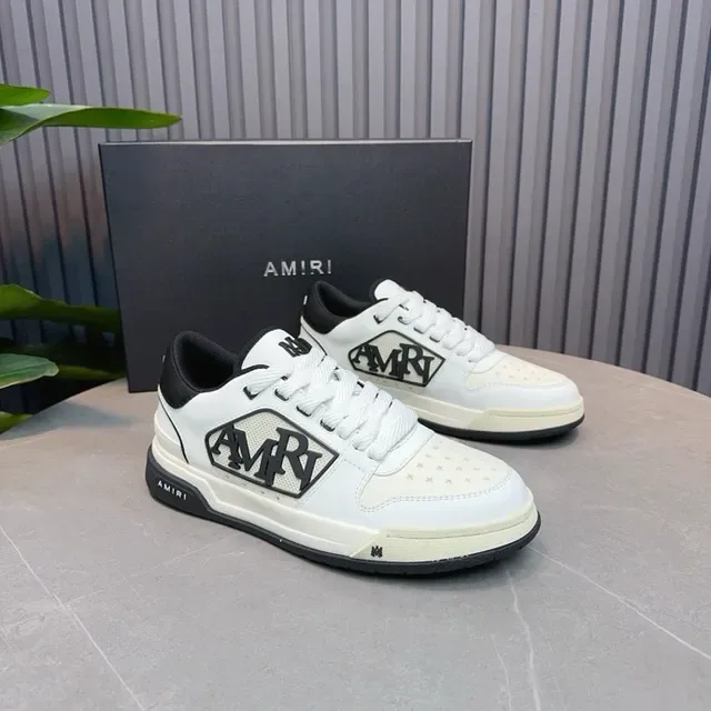 Amiri MA Court White and Black Sneakers lifestyle 5