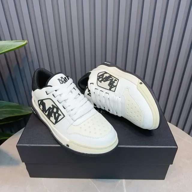 Amiri MA Court White and Black Sneakers lifestyle 6