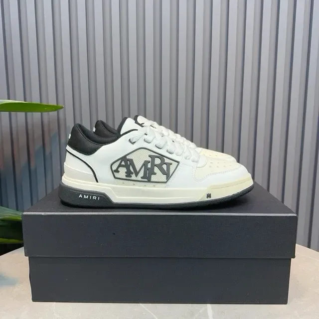 Amiri MA Court White and Black Sneakers lifestyle 7