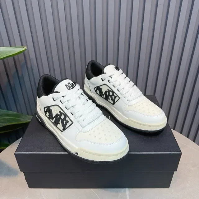 Amiri MA Court White and Black Sneakers lifestyle 8