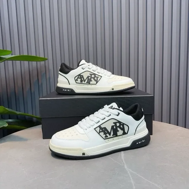 Amiri MA Court White and Black Sneakers lifestyle 9