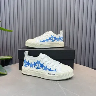 Amiri MA Court White and Blue Star Lifestyle Sneakers