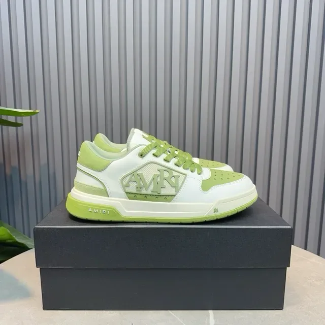 Amiri MA Court Blanc et Vert Lime Sneakers Lifestyle 2