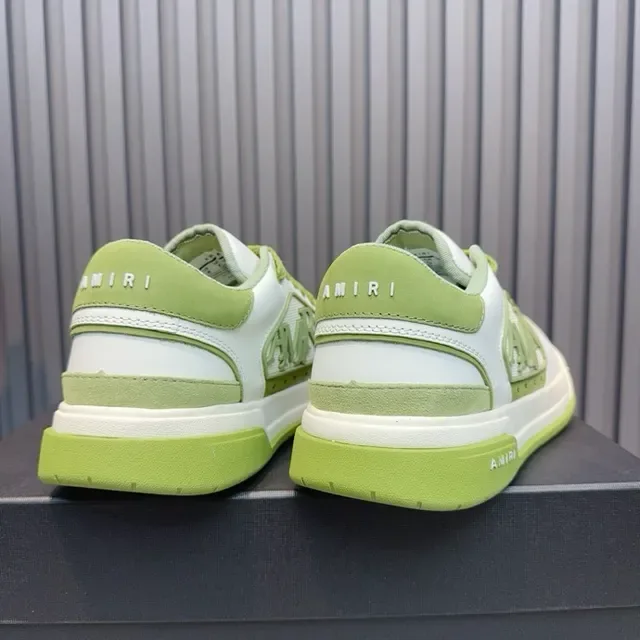Amiri MA Court Blanc et Vert Lime Sneakers Lifestyle 3