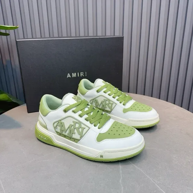 Amiri MA Court Blanc et Vert Lime Sneakers Lifestyle 4