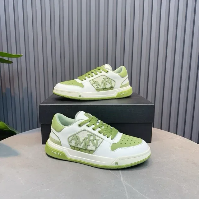 Amiri MA Court Blanc et Vert Lime Sneakers Lifestyle 5
