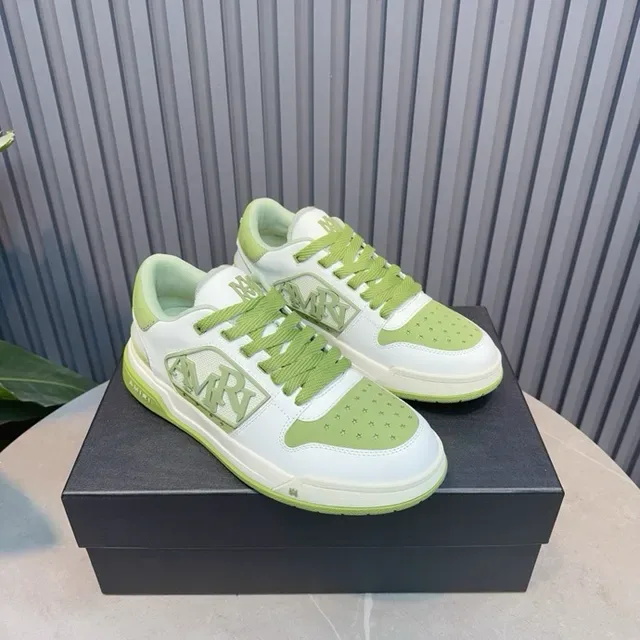Amiri MA Court Blanc et Vert Lime Sneakers Lifestyle 7