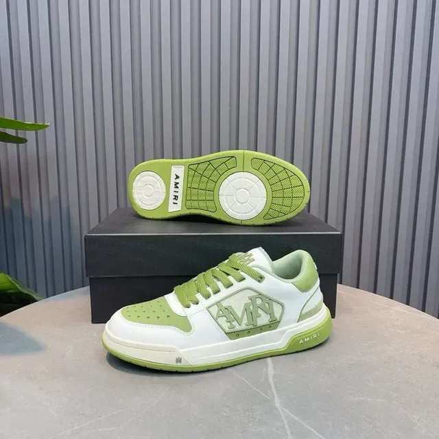 Amiri MA Court Blanc et Vert Lime Sneakers Lifestyle 9