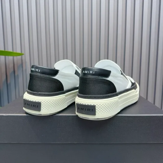 Amiri Skel Top Sneakers Lifestyle Noir et Blanc avec Impression Os Squelettique 9