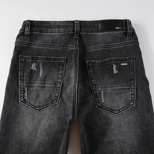 Amiri Skel Top Black White Distressed Slim-Fit Jeans 9