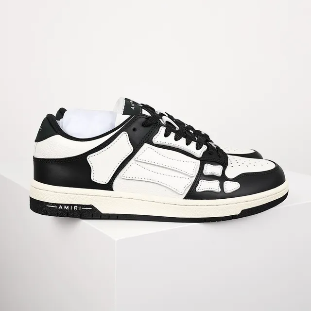 Amiri Skel Top Low Baskets Lifestyle Noir et Blanc 3