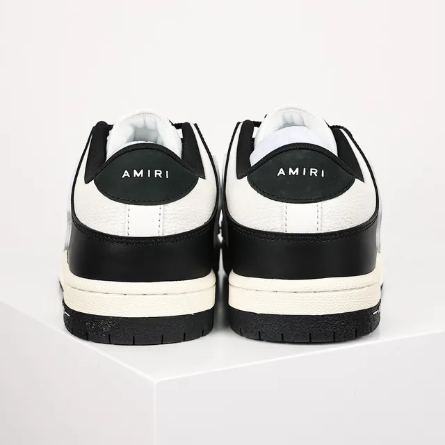 Amiri Skel Top Low Baskets Lifestyle Noir et Blanc 8