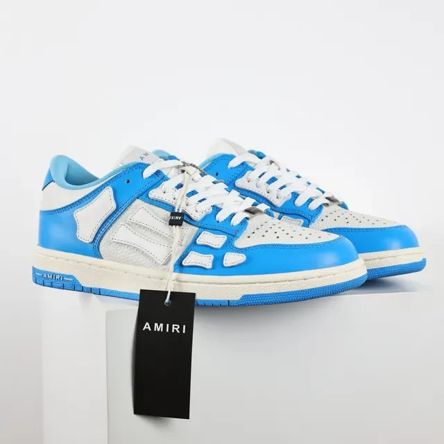 Amiri Skel Top Low Chaussures Lifestyle Bleu et Gris 3