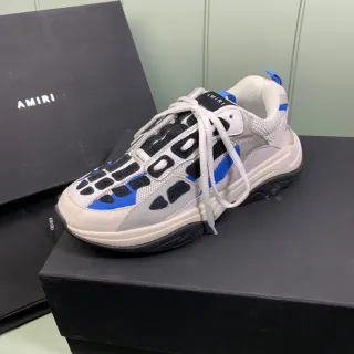 Amiri Skel Top White Black Blue Chunky Sneakers