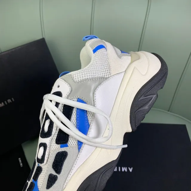 Amiri Skel Top White Black Blue Chunky Sneakers 2