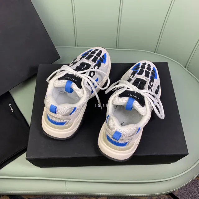 Amiri Skel Top White Black Blue Chunky Sneakers 3