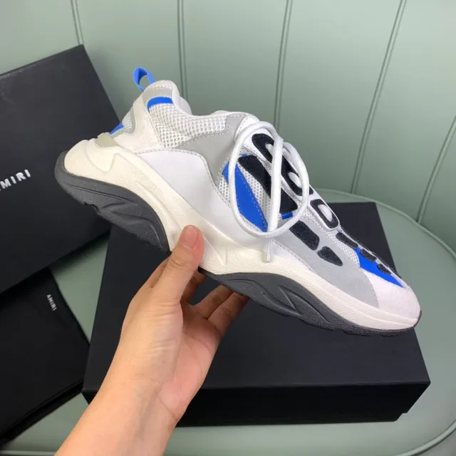 Amiri Skel Top White Black Blue Chunky Sneakers 4