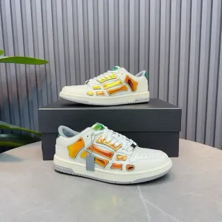 Amiri Skel Top White Orange Iridescent Lifestyle Sneakers