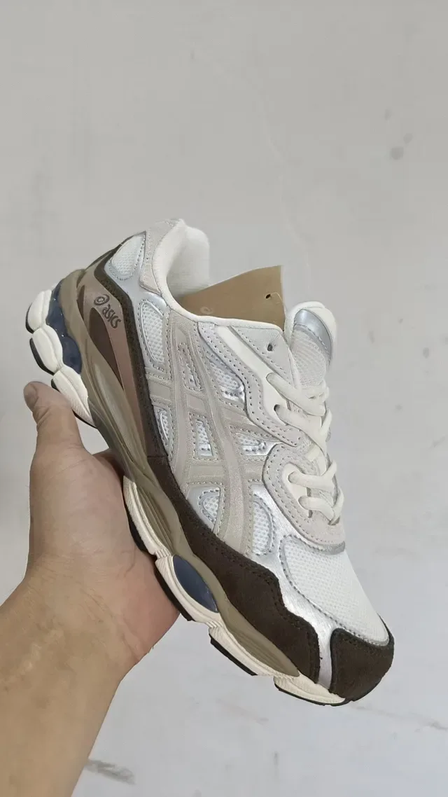 ASICS Beige Brown Chunky Midsole Layered Synthetic/mesh Upper Lifestyle Sneakers 2