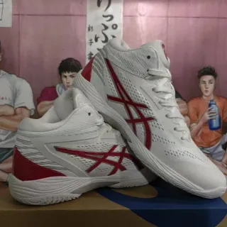ASICS Gel-Beyond White and Red Basketball Shoes