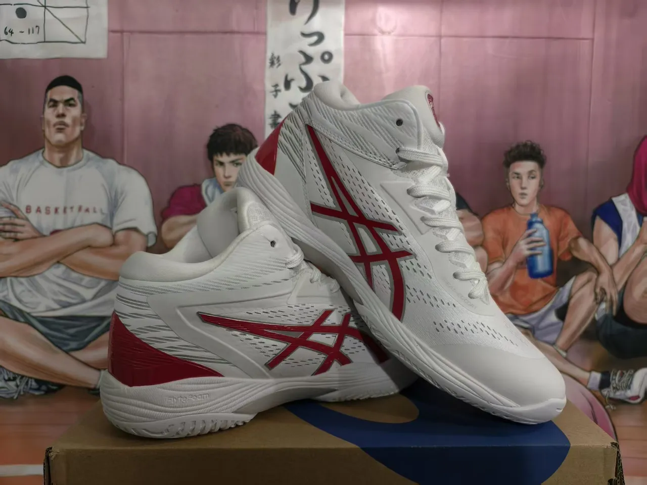 ASICS Gel-Beyond Tênis de Basquete Branco e Vermelho 2