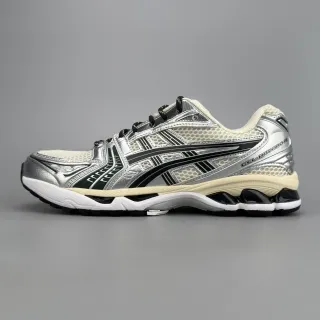 ASICS Gel-Kayano 14 Silver Black Cream Running Shoes