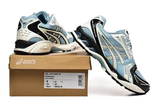 ASICS Gel-Kayano أزرق فاتح أسود أبيض أحذية الجري 6