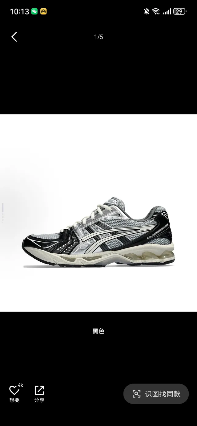 ASICS Gel-Kayano Argent Noir Chaussures de course 2
