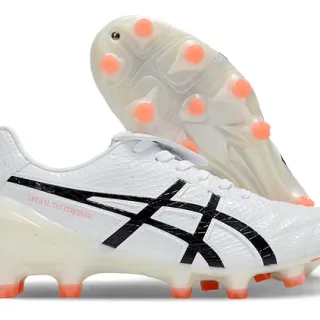 ASICS Lethal Testimonial White Translucent Orange Firm-Ground Soccer Shoes