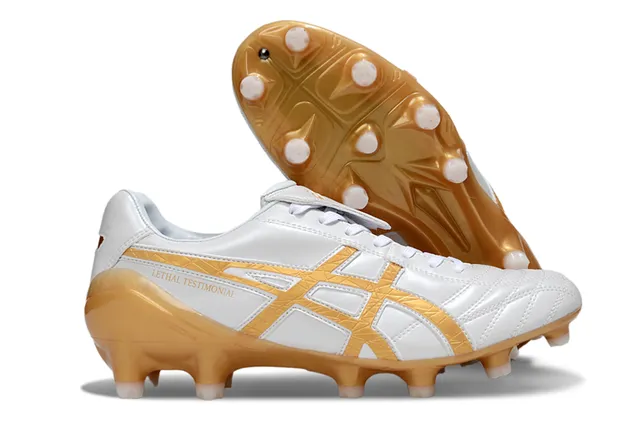 ASICS Lethal Testimonial White Translucent Orange Firm-Ground Soccer Shoes 3