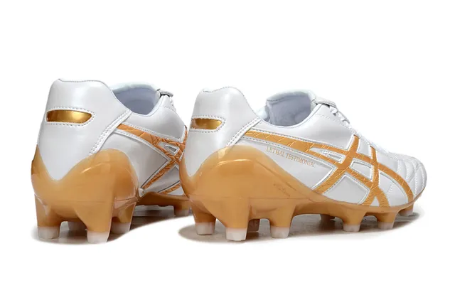 ASICS Lethal Testimonial White Translucent Orange Firm-Ground Soccer Shoes 7