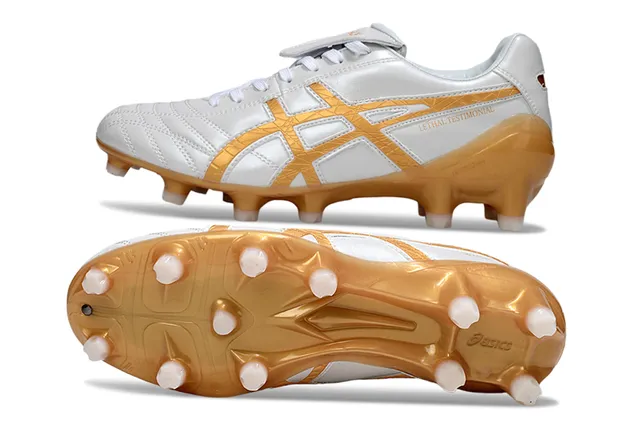 ASICS Lethal Testimonial White Translucent Orange Firm-Ground Soccer Shoes 8