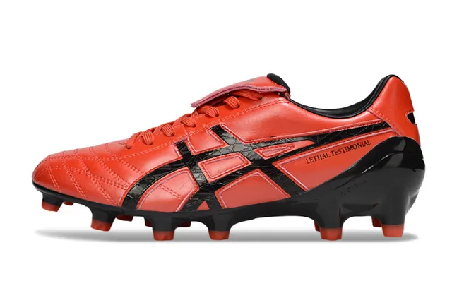 ASICS Lethal Testimonial White Translucent Orange Firm-Ground Soccer Shoes 15