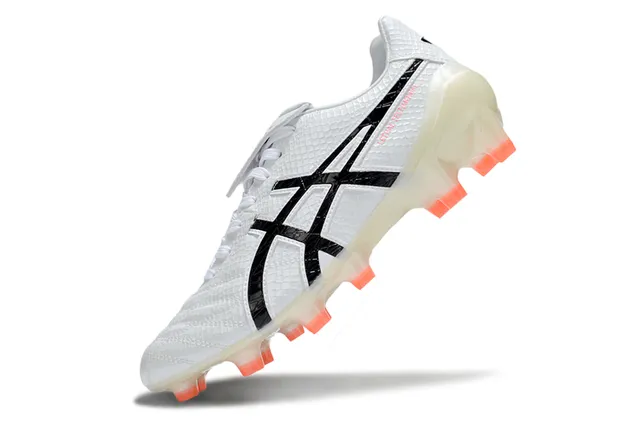 ASICS Lethal Testimonial White Translucent Orange Firm-Ground Soccer Shoes 17