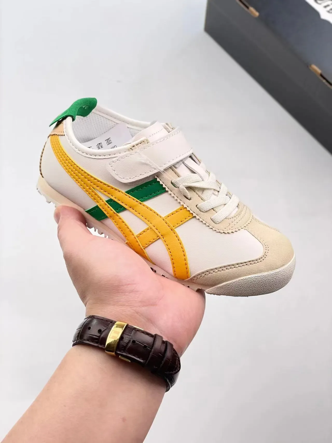 ASICS White Red Low-Top Velcro Strap Lifestyle Sneakers 16