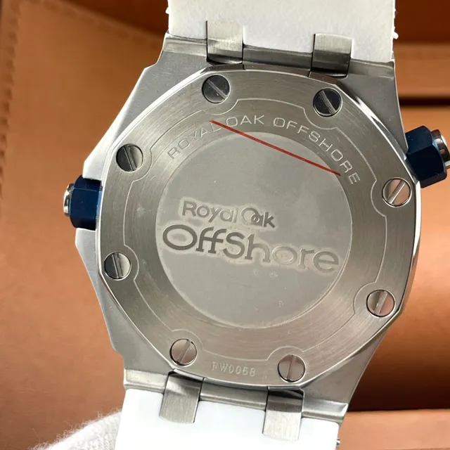 Audemars Piguet Royal Oak Offshore Chronograph White Dial Blue Accents Mechanical Watch 3