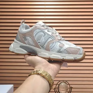 Balenciaga Beige Silver Sola Oversized Painéis de Malha e Sintéticos Em Camadas Tênis Chunky