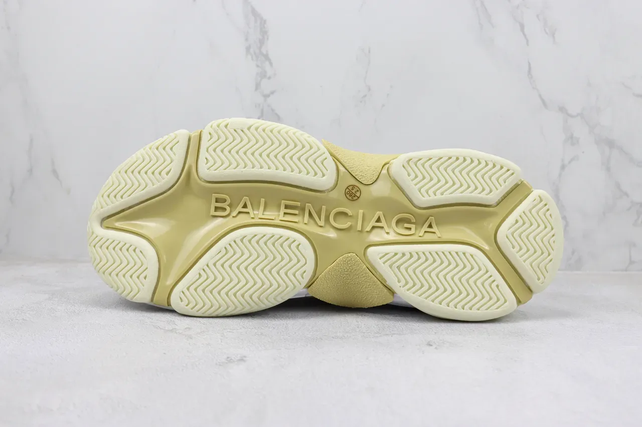 Balenciaga Defender Mule White and Lime Green Chunky Sneakers 8