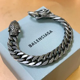 Balenciaga Pulsera Cadena Curb Cabeza de León